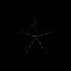 Obraz premium Starfish silhouette against a dark background showcasing marine beauty and ocean life details