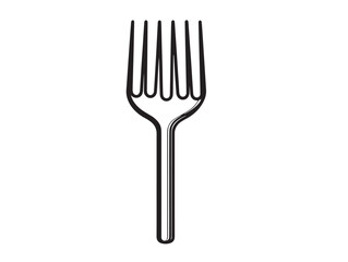 High Quality Garden Fork Icon in Clean Minimal Line Vector Design