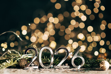 2026 text background. New year and business concept strategy.