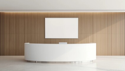 Modern reception desk in interior