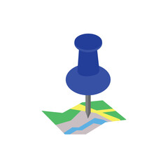 Collection of vector location icons or place markers with various shapes, white background