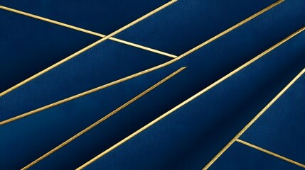 Elegant intersecting lines in shades of blue and gold create a bold, contemporary abstract pattern with a minimalist, sophisticated aesthetic.