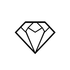 Shiny heart-shaped diamond vector illustration on a white background