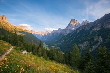 Fototapeta premium Holiday getaway in the mountains and nature