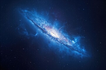Fototapeta premium Beautiful blue nebula elements contributed by a space agency for this picture