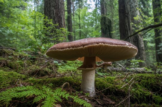 Forest mushroom known as scleroderma bovista