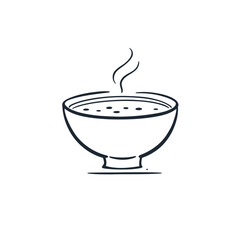 A vector icon of a cup of hot, steaming cappuccino or espresso with a saucer, perfect for a cafe or breakfast design