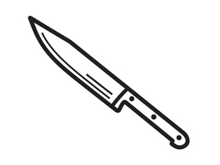Modern Garden Knife Icon Featuring Crisp Minimal Design