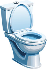 Realistic vector illustration of modern bathroom toilet. Sanitary ware vector toilet for bathroom interior design projects