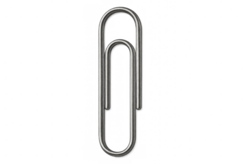 Metallic paperclip on transparent background: ready for your design