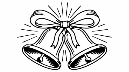 christmas bells with ribbon