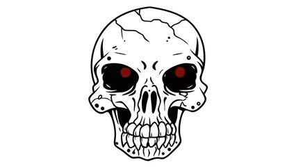 human skull vector illustration