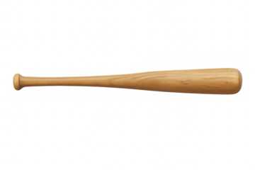 Wooden baseball bat isolated on transparent background