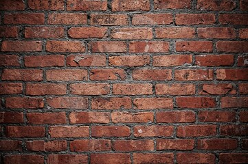 Naklejka premium Intricately textured distressed brick wall