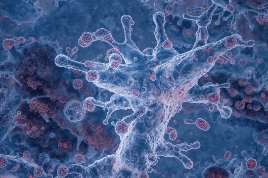 Cold agglutinin disease causing red blood cells to cluster at low temperatures, autoimmune hemolytic anemia with anisocytosis and anisochromia, presence of macrocytes and echinocytes, macrocytic