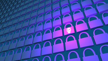 コンピューターウィルスのイメージイラスト