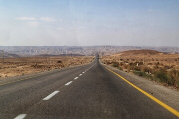 road in the Arava desert