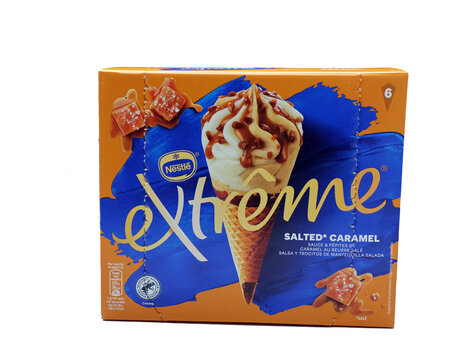 6 cornets de glace caramel au beurre sal&eacute; de Nestl&eacute;