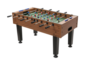 Classic Foosball Table Recreation Room Game isolated on transparent background