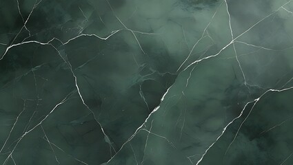 Deep Green Marble Texture with White Veins – Luxury Natural Stone Background