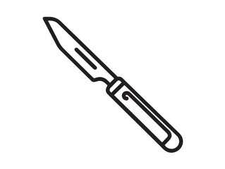 Minimalist Grafting Knife Icon Featuring Elegant Linear Precision