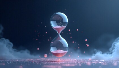 digital illustration of hourglass