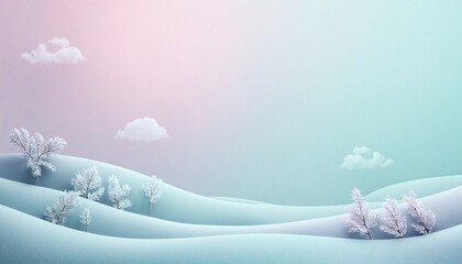 digital illustration of snowy landscape