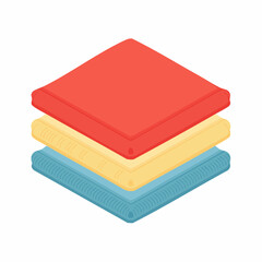 Fototapeta premium Stack Of Three Books Red Yellow And Blue