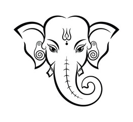Red ganesha head, a symbol of good luck and success