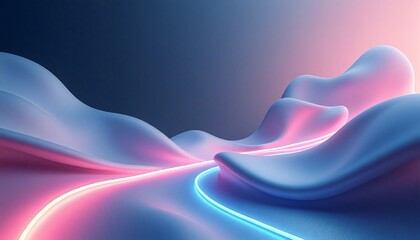 abstract digital art piece with dark blue background