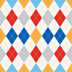 Colorful Argyle Diamond Pattern Background