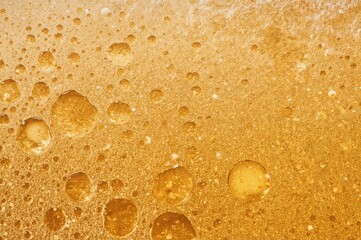 Freshly Poured Beer Surface with Water Droplets Texture