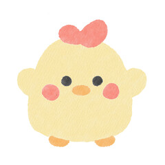 illustration of a duck whith watercolor style drawing 