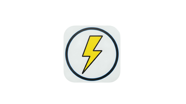 Transparan Background Yellow Lightning Bolt in Circle Icon - Power Energy Speed Electricity Symbol