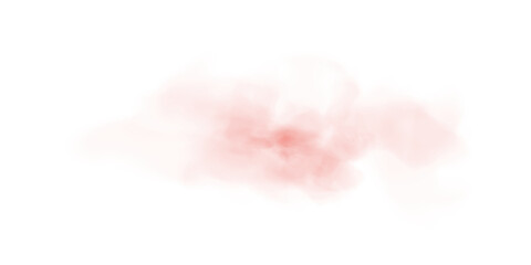 Light Red Smoke. Transparent Cloud Effect with Soft Mist and Vapor Texture