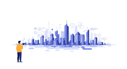 Vibrant Abstract Icon: Modern Flat Design for Streamlined Digital Solutions and Business Clarity