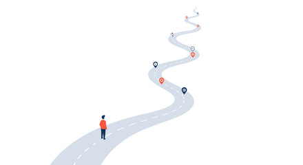 Strategic Visionary: Individual Contemplating Future Growth and Overcoming Market Challenges