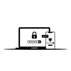 Digital security and privacy concept with locked devices