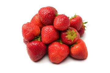 Fresh group of berries isolated on a white background.