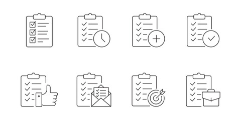 done. goals. progress icons. icons. This icon set shows tasks, teamwork, and progress tracking. The simple line style makes it perfect for business and productivity use.