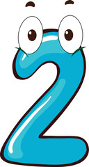 vector illustration of number style