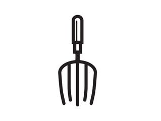 Hand Cultivator Icon Contemporary Detailed Vector Line Symbol