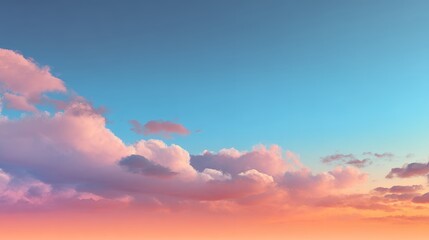 Fototapeta premium Beautiful sunset sky with colorful clouds and gradient color in the evening