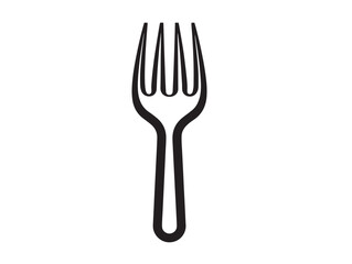 Elegant Hand Fork Tool Icon Contemporary Vector Drawing
