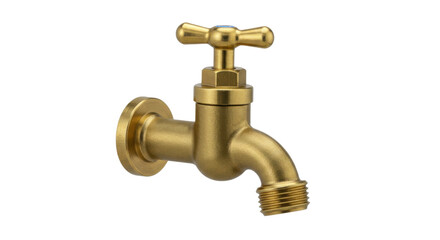 Brass faucet with vintage design and turned handle for plumbing  