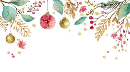 Watercolor composition with floral delicate abstract flowers on transparent background