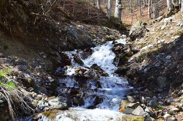 River stream down the hill