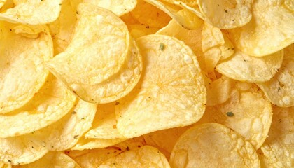 Crispy Potato Chips with Flavorful Seasoning in Close-Up View