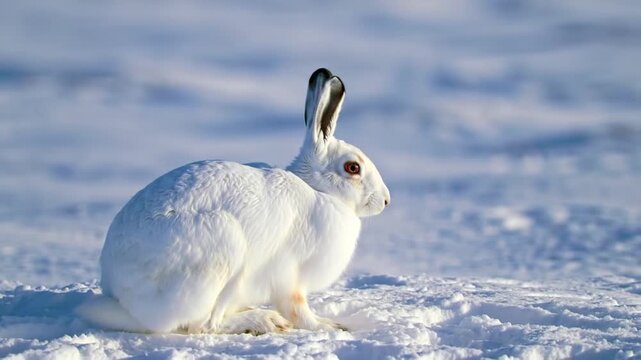 rabbit in the snow