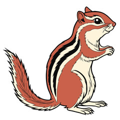 Cute chipmunk cartoon character